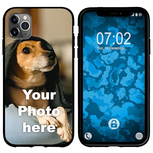 PhoneNatic Case kompatibel mit iPhone 11 Pro Max Personalisierte Handyhülle schwarz zum selbst gestalten mit eigenem Foto von PhoneNatic