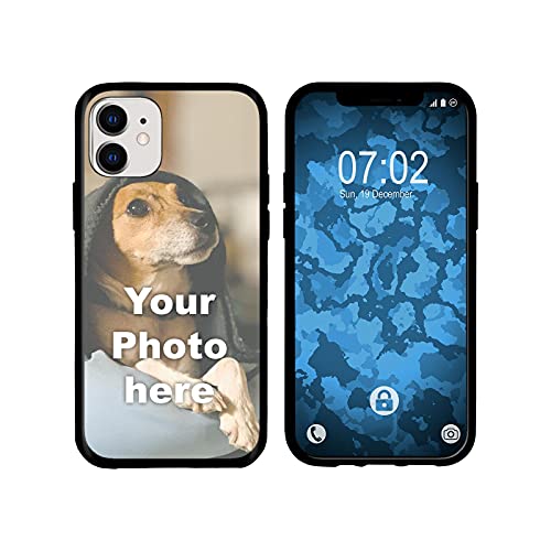 PhoneNatic Case kompatibel mit iPhone 12/12 Pro Personalisierte Handyhülle schwarz zum selbst gestalten mit eigenem Foto von PhoneNatic