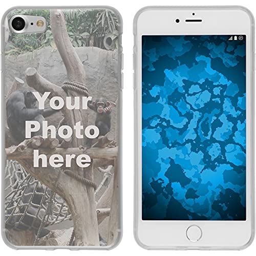 PhoneNatic Case kompatibel mit iPhone 7/8 / SE 2020 Personalisierte Handyhülle Clear zum selbst gestalten mit eigenem Foto von PhoneNatic