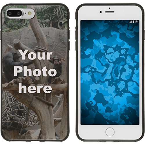 PhoneNatic Case kompatibel mit iPhone 7 Plus / 8 Plus Personalisierte Handyhülle schwarz zum selbst gestalten mit eigenem Foto von PhoneNatic
