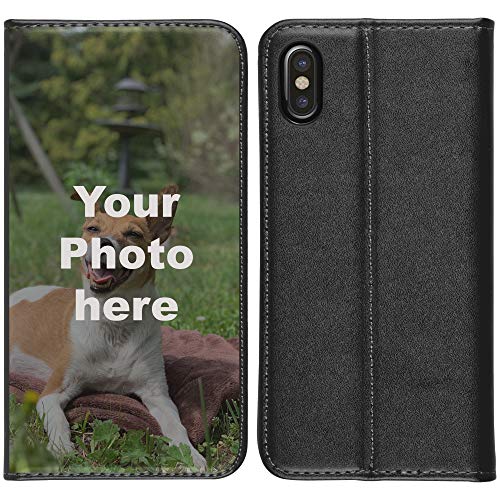 PhoneNatic Case kompatibel mit iPhone XS Max Personalisierte Handyhülle Kunstlederhülle schwarz zum selbst gestalten mit eigenem Foto PhoneNatic Case kompatibel mit iPhone XS Max Personalisierte Handyhülle Kunstlederhülle schwarz zum selbst gestalten mit eigenem Foto von PhoneNatic
