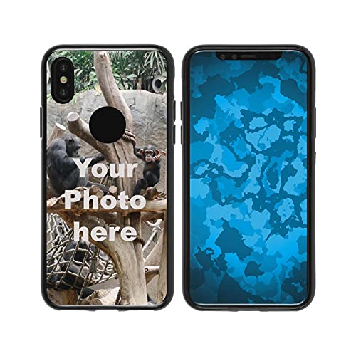 PhoneNatic Case kompatibel mit iPhone XS Max Personalisierte Handyhülle schwarz zum selbst gestalten mit eigenem Foto von PhoneNatic