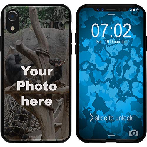 PhoneNatic Case kompatibel mit iPhone Xr Personalisierte Handyhülle schwarz zum selbst gestalten mit eigenem Foto von PhoneNatic