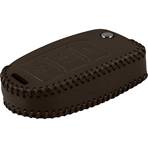 PhoneNatic Echtleder Stitched Schlüssel Hülle kompatibel mit der VW Jetta 3-Tasten Fernbedienung in braun Klappschlüssel 3-Key PhoneNatic Echtleder Stitched Schlüssel Hülle kompatibel mit der VW Jetta 3-Tasten Fernbedienung in braun Klappschlüssel 3-Key von PhoneNatic