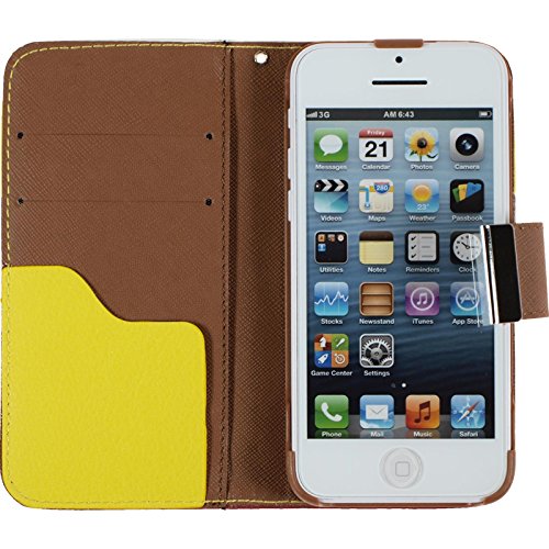 PhoneNatic Kunst-Lederhülle kompatibel mit Apple iPhone 5c - Wallet Design:03 + 2 Schutzfolien PhoneNatic Kunst-Lederhülle kompatibel mit Apple iPhone 5c - Wallet Design:03 + 2 Schutzfolien von PhoneNatic