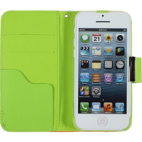 PhoneNatic Kunst-Lederhülle kompatibel mit Apple iPhone 5c - Wallet Design:05 + 2 Schutzfolien PhoneNatic Kunst-Lederhülle kompatibel mit Apple iPhone 5c - Wallet Design:05 + 2 Schutzfolien von PhoneNatic