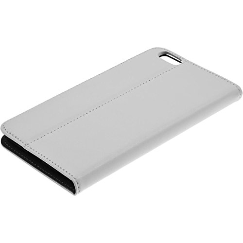 PhoneNatic Kunst-Lederhülle kompatibel mit Apple iPhone 6 Plus / 6s Plus - Book-Case weiß + 2 Schutzfolien von PhoneNatic