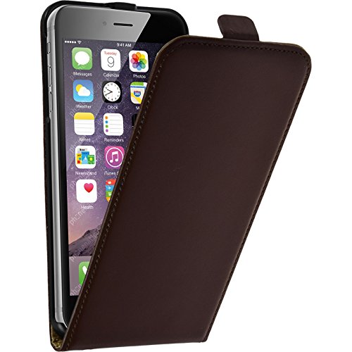 PhoneNatic Kunst-Lederhülle kompatibel mit Apple iPhone 6 Plus / 6s Plus - Flip-Case braun + 2 Schutzfolien PhoneNatic Kunst-Lederhülle kompatibel mit Apple iPhone 6 Plus / 6s Plus - Flip-Case braun + 2 Schutzfolien von PhoneNatic