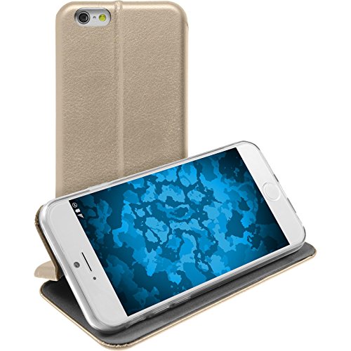 PhoneNatic Kunst-Lederhülle kompatibel mit Apple iPhone 6s / 6 - Etui Gold + 2 Schutzfolien PhoneNatic Kunst-Lederhülle kompatibel mit Apple iPhone 6s / 6 - Etui Gold + 2 Schutzfolien von PhoneNatic