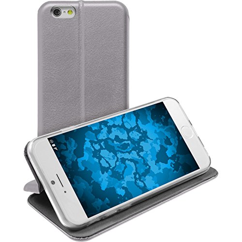 PhoneNatic Kunst-Lederhülle kompatibel mit Apple iPhone 6s / 6 - Etui grau + 2 Schutzfolien PhoneNatic Kunst-Lederhülle kompatibel mit Apple iPhone 6s / 6 - Etui grau + 2 Schutzfolien von PhoneNatic