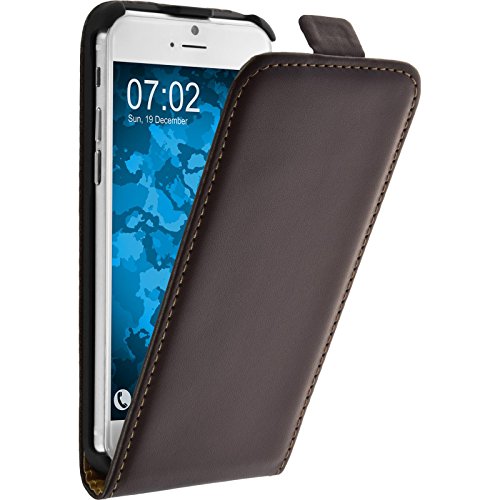 PhoneNatic Kunst-Lederhülle kompatibel mit Apple iPhone 6s / 6 - Flip-Case braun + 2 Schutzfolien PhoneNatic Kunst-Lederhülle kompatibel mit Apple iPhone 6s / 6 - Flip-Case braun + 2 Schutzfolien von PhoneNatic