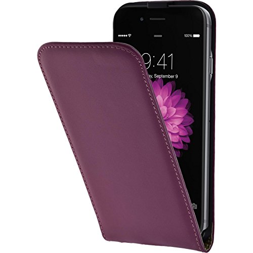 PhoneNatic Kunst-Lederhülle kompatibel mit Apple iPhone 6s / 6 - Flip-Case pink + 2 Schutzfolien von PhoneNatic