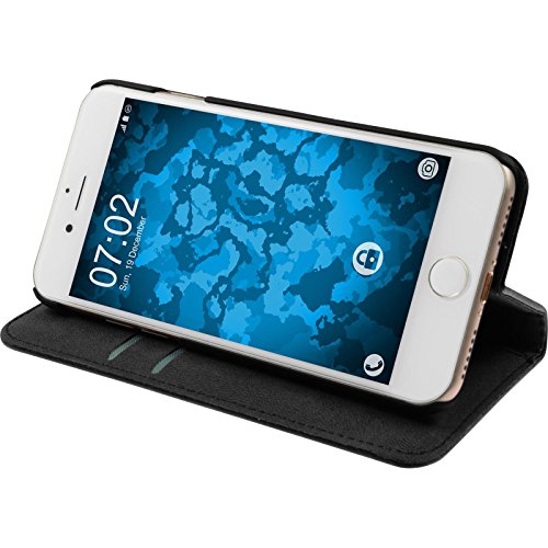 PhoneNatic Kunst-Lederhülle kompatibel mit Apple iPhone 7/8 / SE 2020 - Book-Case schwarz + 2 Schutzfolien PhoneNatic Kunst-Lederhülle kompatibel mit Apple iPhone 7/8 / SE 2020 - Book-Case schwarz + 2 Schutzfolien von PhoneNatic