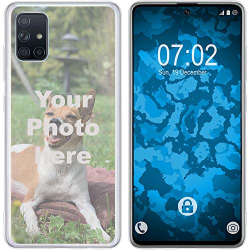 PhoneNatic personalisierte Handyhülle für Galaxy A71 in Clear Custom Case zum selbst gestalten mit eigenem Foto Bild Text individuell (Galaxy A71, Clear) von PhoneNatic