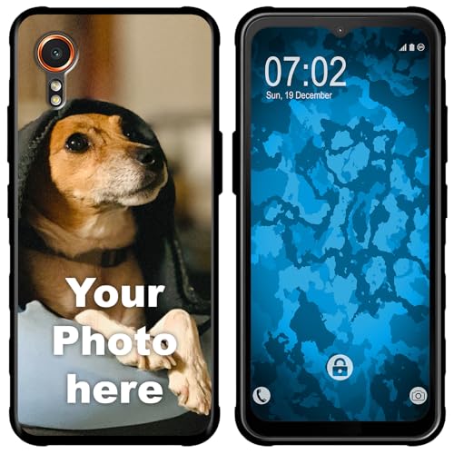 PhoneNatic personalisierte Handyhülle für Galaxy Xcover 7 Custom Case Schwarz zum selbst gestalten mit eigenem Foto Bild Text individuell von PhoneNatic