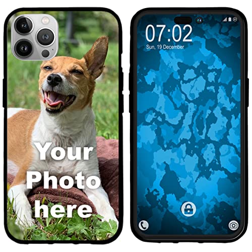 PhoneNatic personalisierte Handyhülle für iPhone 14 Custom Case in schwarz zum selbst gestalten mit eigenem Foto Bild Text individuell von PhoneNatic