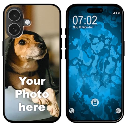 PhoneNatic personalisierte Handyhülle für iPhone 16 Custom Silikon Case in Schwarz zum selbst gestalten mit eigenem Foto Bild Text individuell PhoneNatic personalisierte Handyhülle für iPhone 16 Custom Silikon Case in Schwarz zum selbst gestalten mit eigenem Foto Bild Text individuell von PhoneNatic