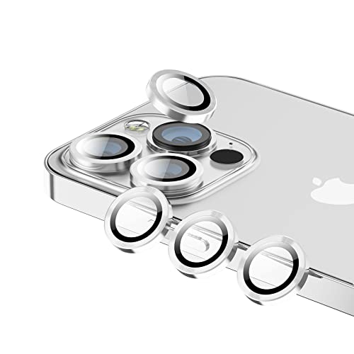 Phoneaura [[6 Stück Für Apple iPhone 13 Pro Max und iPhone 13 Pro Kameraschutz Kameraglas Linsenschutz Objektivglas Aluminium Schutzfolie von Phoneaura