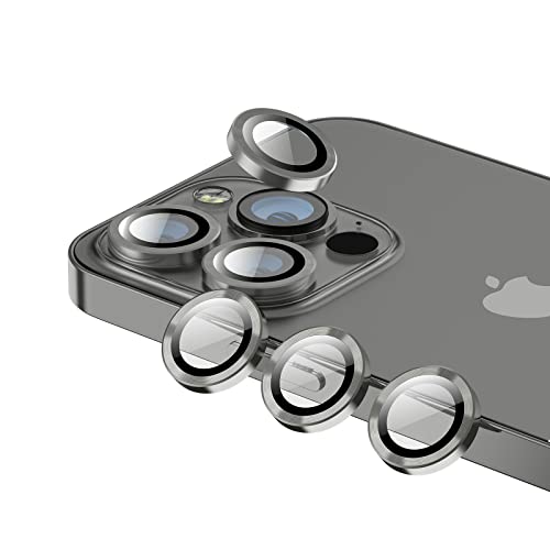 Phoneaura [[6 Stück Für Apple iPhone 13 Pro und iPhone 13 Pro MAX Kameraschutz Glas Kameraglas Linsenschutz Objektivglas Aluminium Linse mit Schutzfolie von Phoneaura
