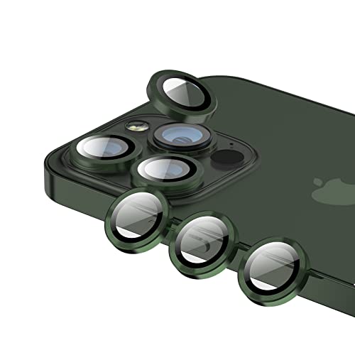 Phoneaura [[6 Stück Für Apple iPhone 13 Pro und iPhone 13 Pro Max Kameraschutz Glas Kameraglas Linsenschutz Objektivglas Aluminium Linse mit Schutzfolie von Phoneaura