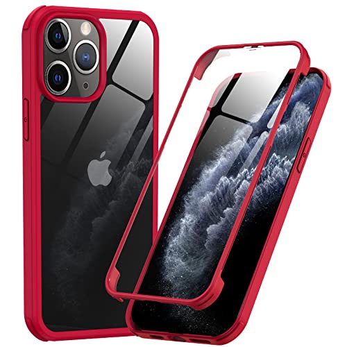 Phoneaura FÜR iPhone 11 PRO MAX 360 Grad Schutzhülle, 11 Pro Max Hülle, 11 pro max Handyhülle Ganzkörper mit Zwei Panzerfolien Displayschutz, Kameraschutz (Deutsches Design) von Phoneaura