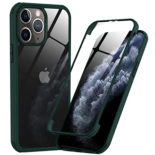 Phoneaura FÜR iPhone 11 PRO MAX 360 Grad Schutzhülle, 11 Pro max Handyhülle Ganzkörper Case mit Zwei Panzerfolien Displayschutz, Kameraschutz Komplettschutz (Deutsches Design) von Phoneaura