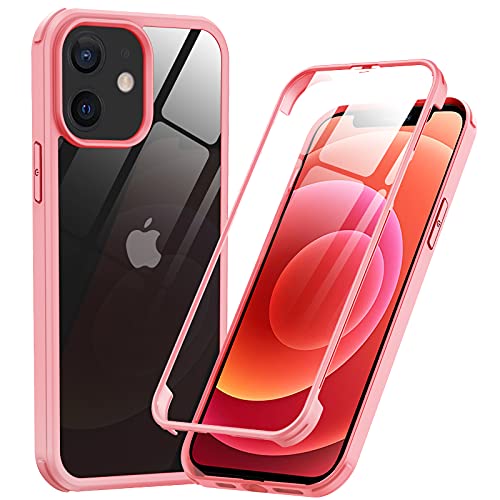 Phoneaura FÜR iPhone 12 Mini 360 Grad Schutzhülle Vorne und Hinten Handyhülle Ganzkörper Apple Case mit Zwei Panzerfolien für Displayschutz, Kameraschutz, Komplettschutz (Deutsches Design) von Phoneaura