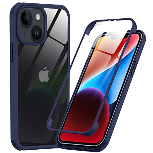 Phoneaura FÜR iPhone 15 360 Grad Hülle mit GLASSCHUTZ Komplettschutz, iPhone 15 Hülle für Vorne und hinten, iPhone 15 Schutzhülle mit Schutzglas für iPhone 15 Kameraschutz von Phoneaura