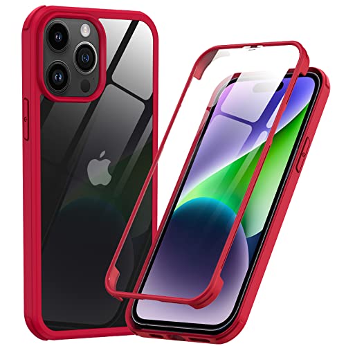 Phoneaura FÜR iPhone 15 PRO 360 Grad Hülle mit GLASSCHUTZ Komplettschutz, iPhone 15 PRO Hülle für Vorne und hinten, iPhone 15 PRO Schutzhülle mit Schutzglas für iPhone 15 PRO Kameraschutz von Phoneaura