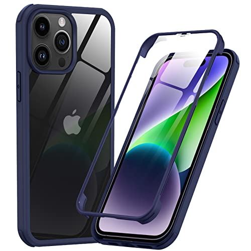 Phoneaura FÜR iPhone 15 PRO 360 Grad Hülle mit GLASSCHUTZ Komplettschutz, iPhone 15 PRO Hülle für Vorne und hinten, iPhone 15 PRO Schutzhülle mit Schutzglas für iPhone 15 PRO Kameraschutz von Phoneaura