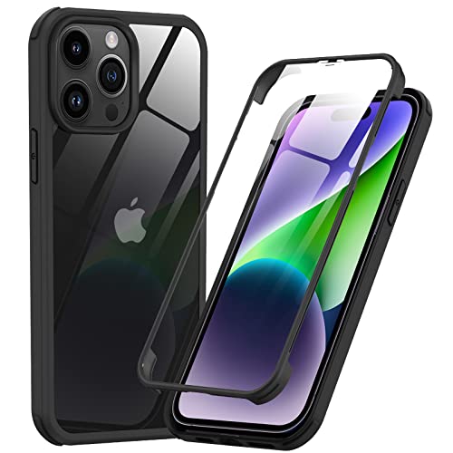 Phoneaura FÜR iPhone 15 PRO 360 Grad Hülle mit GLASSCHUTZ Komplettschutz, iPhone 15 PRO Hülle für Vorne und hinten, iPhone 15 PRO Schutzhülle mit Schutzglas für iPhone 15 PRO Kameraschutz von Phoneaura