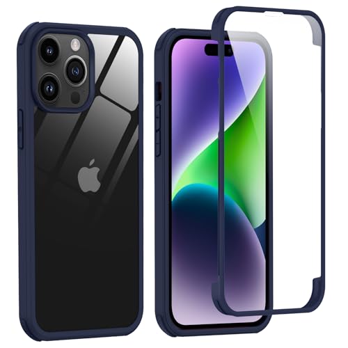 Phoneaura FÜR iPhone 15 PRO MAX 360 Grad Hülle mit GLASSCHUTZ Komplettschutz, iPhone 15 PRO MAX Hülle für Vorne und hinten, iPhone 15 PRO MAX Schutzhülle mit Kameraschutz von Phoneaura