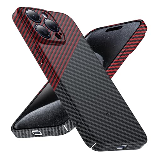 Phoneaura Schutzhülle FÜR iPhone 13 Pro Max Carbon Optik kompatibel mit MAGSAFE I Hülle für 13 Pro Max I 13 Pro Max Carbon Case für 13 Pro Max [flaches Design+ Carbon Optik+ 2 Schutzgläser inklusive] von Phoneaura