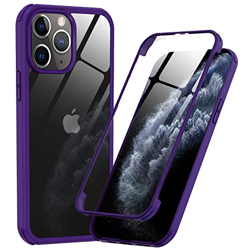 Phoneaura für iPhone 11 PRO 360 Grad Schutzhülle für iPhone 11 PRO Handyhülle; iPhone 11PRO Hülle mit Folie und iPhone 11 PRO Schutzglas (VORNE+HINTEN) von Phoneaura