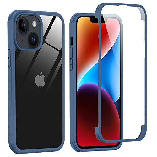 Phoneaura für iPhone 14 360 Grad Hülle für 14 Vorne und Hinten 14 Handyhülle Ganzkörper 14 Case mit Zwei Panzerfolien Displayschutz, 14 Kameraschutz (Deutsches Design) von Phoneaura