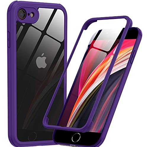 Phoneaura für iPhone SE 360 Grad Hülle, iPhone 8 Case, IPhone 7 Schutzhülle mit zwei Panzerfolien, iPhone SE 2020 (iPhone SE, SE 2020, SE 2022) von Phoneaura