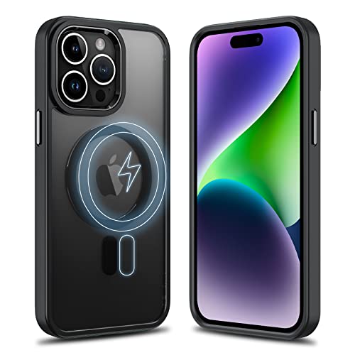 Phoneaura Für iPhone 14 PRO Hülle kompatibel mit Magsafe I 14 PRO Case I 14 PRO Schutzhülle mit 3 KAMERALINSEN [Keine Kratzer/KEIN Vergilben] von Phoneaura