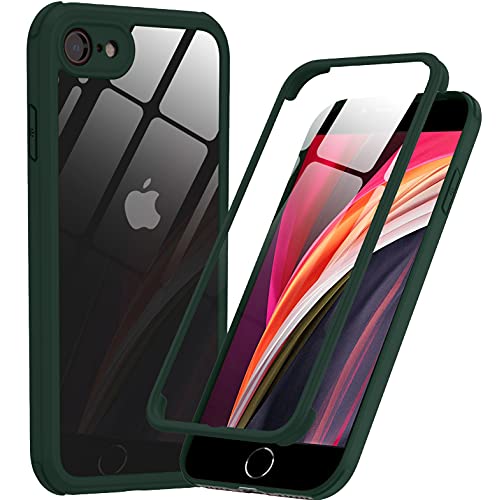 Phoneaura iPhone 8 iPhone SE vorne und hinten 360 Grad Handyhülle aus Glas Fullcover Zwei Seiten Ganzkörper Case mit Zwei Panzerfolien (Vollschutz, Komplettschutz, Displayschutz) von Phoneaura