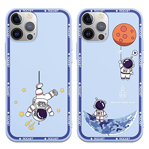 Phoona [2 Stück] Apple iPhone 11 6.1" Hülle,mond Aestheic Muster Handyhülle Motiv,Stoßfeste Kratzfeste Schutzhülle,Ultra Sanft Weich TPU SilikonHülle Matt Cover,für iPhone 11 Case-Astronaut von Phoona