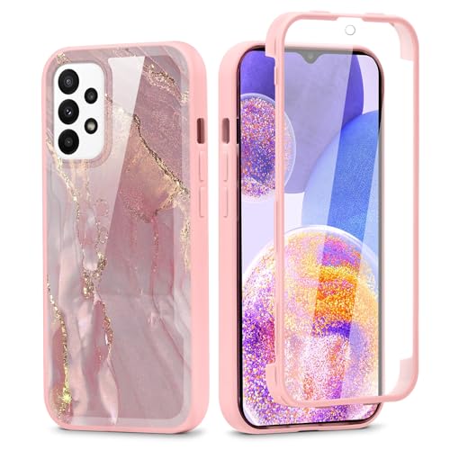 Phoona 360 Grad Hülle für Samsung Galaxy A23 5G 6.6", Handyhülle mit Eingebautem Displayschutz Con Aesthetic Muster Design TPU Front Und Rückenschutz Schutzhülle Bumper Fullbody Cover, 05 Phoona 360 Grad Hülle für Samsung Galaxy A23 5G 6.6", Handyhülle mit Eingebautem Displayschutz Con Aesthetic Muster Design TPU Front Und Rückenschutz Schutzhülle Bumper Fullbody Cover, 05 von Phoona
