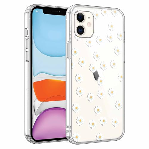 Phoona Durchsichtig Handyhülle für Apple iPhone 12/12 Pro Hülle 6,1",Weiche Silikon Transparente Case,Ultra Dünn TPU Stoßfeste Kratzfeste Schutzhülle Blume Motiv Designs Cover für iPhone 12 Pro von Phoona