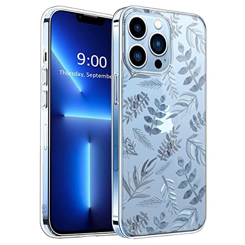 Phoona Durchsichtig Silikon Hülle für Samsung Galaxy A22 4G / M32 / M22 6,4" Case, Weiche Transparente Handyhülle, Ultra Dünn TPU Stoßfeste Kratzfeste Schutzhülle Grünes Blatt Motiv Designs Cover von Phoona