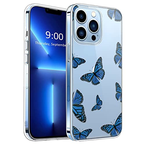 Phoona Durchsichtig Silikon Hülle für Samsung Galaxy A22 4G / M32 / M22 6,4" Case, Weiche Transparente Handyhülle, Ultra Dünn TPU Stoßfeste Kratzfeste Schutzhülle Schmetterling Motiv Designs Cover von Phoona