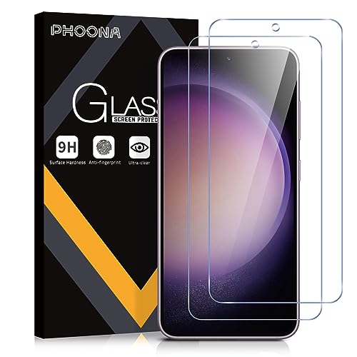 Phoona Schutzfolie für Samsung Galaxy S23 FE/Samsung A54, 2 Stück Gehärtetes Glas Displayschutzfolie für Samsung S23 FE 5G/A54 5G, Frei von Kratzern, 9H Härte, Leicht Anwendbar, HD Klar(6,4'') von Phoona