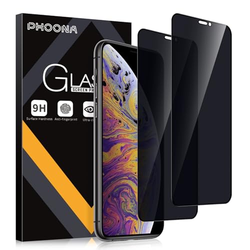 Phoona Sichtschutz Schutzfolie für iPhone X 5.8",9H Härte Anti-Peep-Schutzglas,Anti-Kratzer,Anti-Spionage Schutz für den Bildschirm,2 Stück Phoona Sichtschutz Schutzfolie für iPhone X 5.8",9H Härte Anti-Peep-Schutzglas,Anti-Kratzer,Anti-Spionage Schutz für den Bildschirm,2 Stück von Phoona