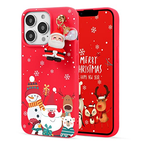 Phoona Weihnacht Hülle für Xiaomi Mi CC9e 6,01" Cover mit 3D Puppe Weihnachtsmann Deko Design Weihnachten Geschenk Schutzhülle Case TPU Silikon Stoßfest Rot Handyhülle Schutz für Xiaomi CC9e von Phoona