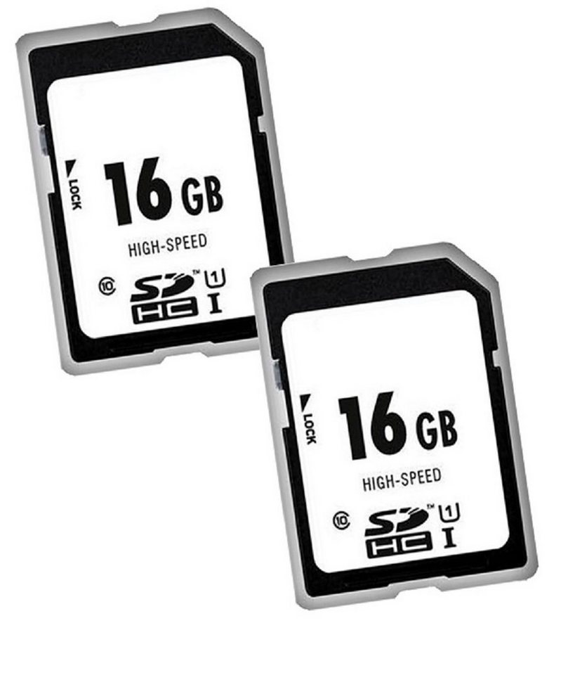 Photo Porst 2 x 1A PHOTO PORST High-Speed 16 GB SDHC-Karte Speicherkarte (16 GB GB) von Photo Porst
