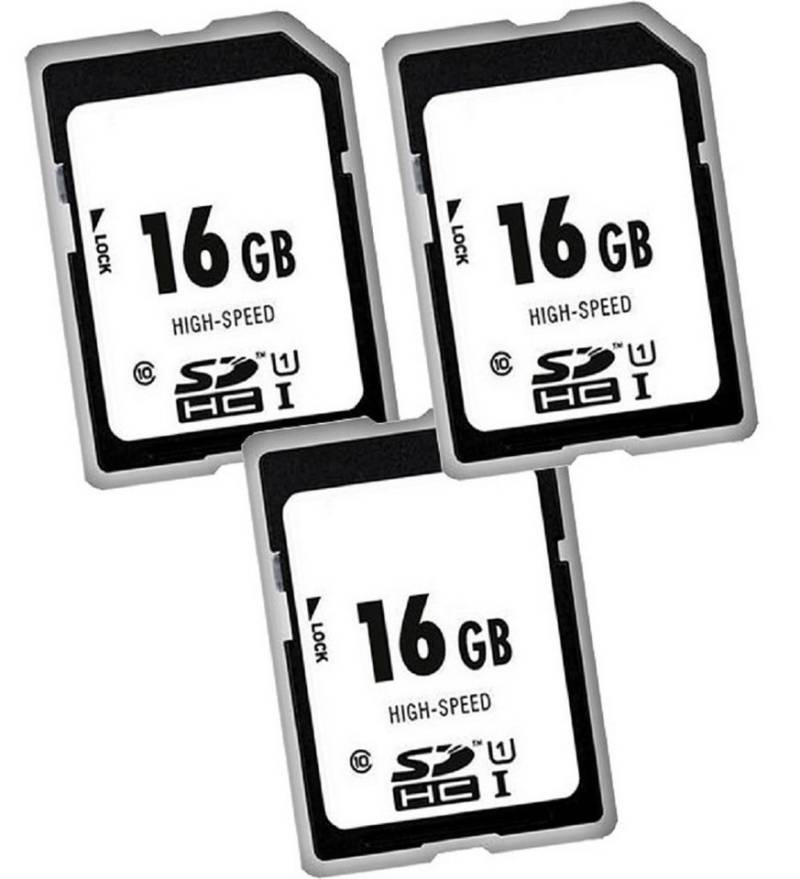 Photo Porst 3 x 1A PHOTO PORST High-Speed 16 GB SDHC-Karte Speicherkarte von Photo Porst