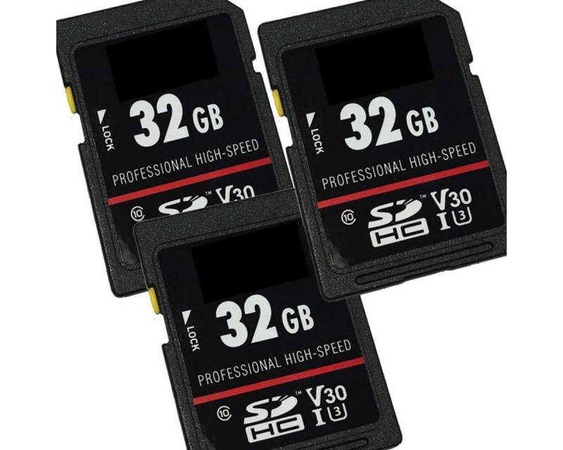 Photo Porst 3 x 1A PHOTO PORST High-Speed 32 GB SDHC-Karte Speicherkarte von Photo Porst