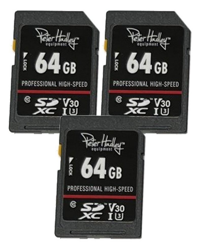 Photo Porst 3 x Speicherkarte SDXC 64 GB Class Speicherkarte (64 GB GB) von Photo Porst